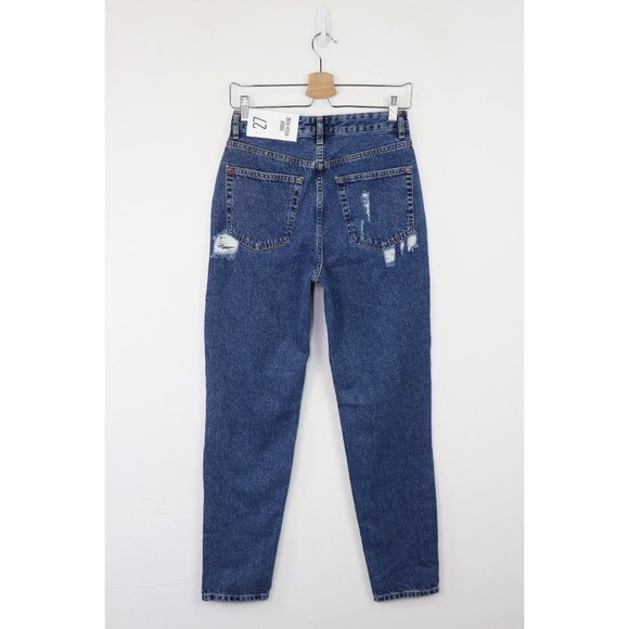 NWT BDG Urban Outfitters High-Waisted Mom Jean Rigid Denim Destroyed Medium Wash - Picture 9 of 10